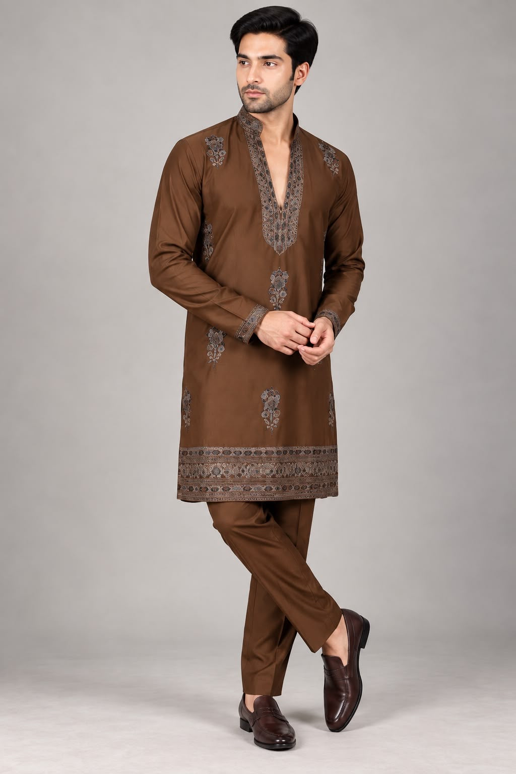 Paisley Embroidered Kurta Set 2
