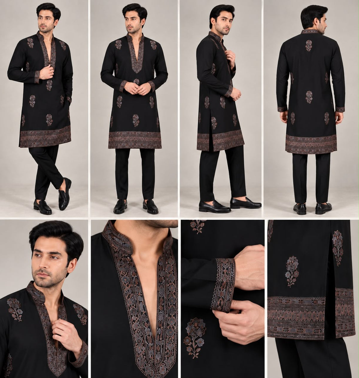 Paisley Embroidered Kurta Set 2