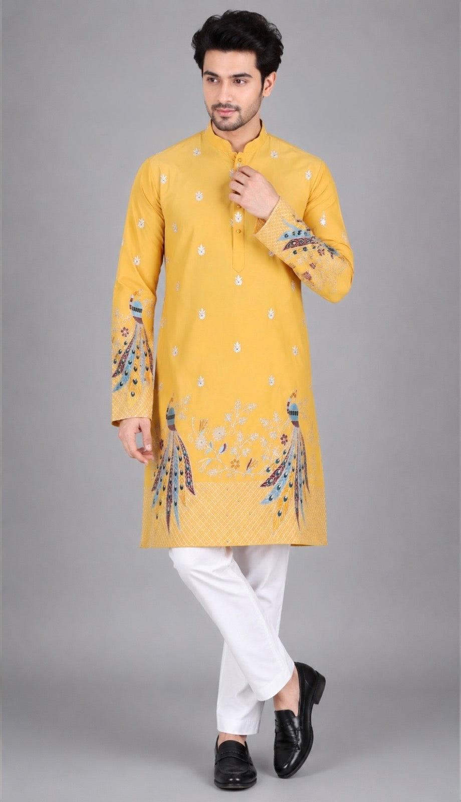 Peacock Heritage Kurta Set