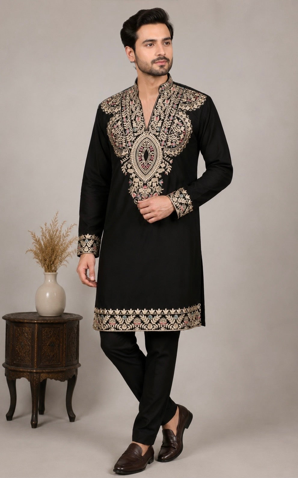 Noir Embroidered Kurta set