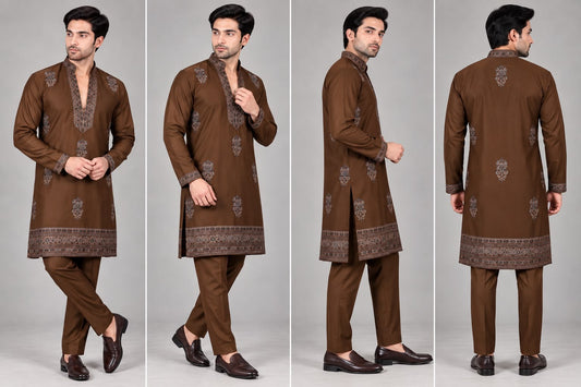 Paisley Embroidered Kurta Set 2