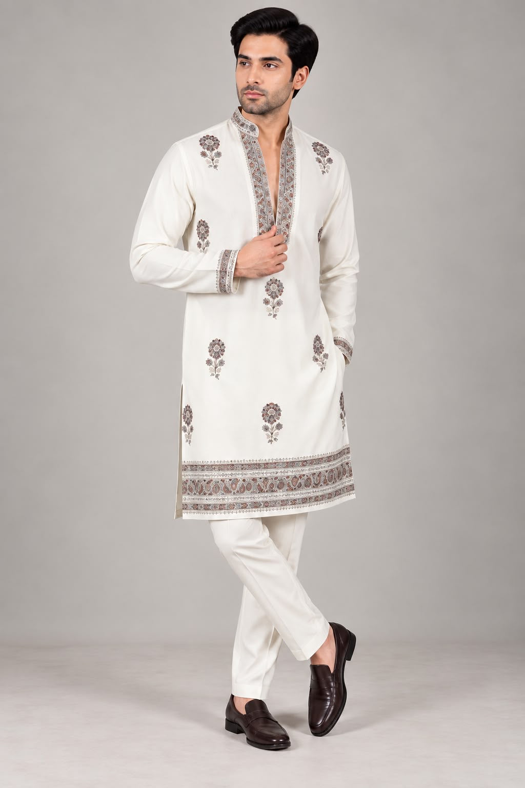 Paisley Embroidered Kurta Set 2