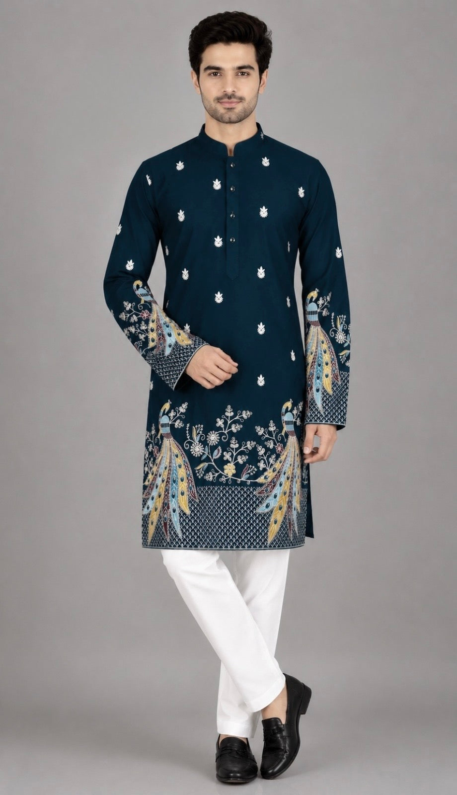 Peacock Heritage Kurta Set