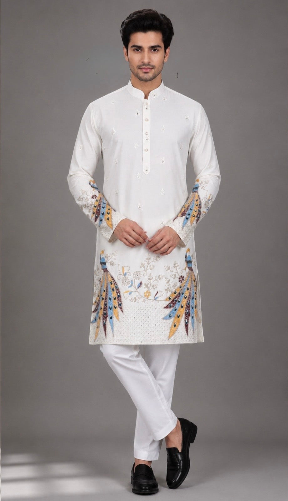 Peacock Heritage Kurta Set