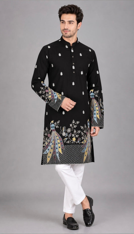 Peacock Heritage Kurta Set