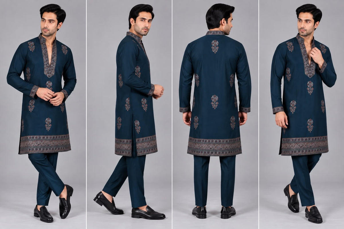 Paisley Embroidered Kurta Set 2