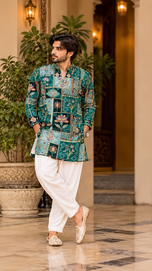 Regal Mosaic printed short kurta set