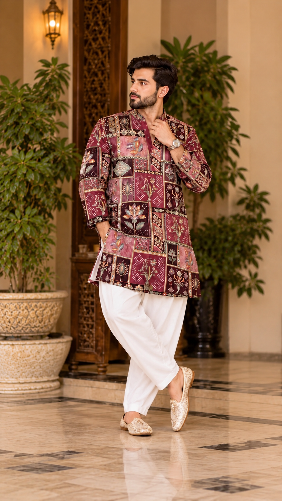 Regal Mosaic printed short kurta set