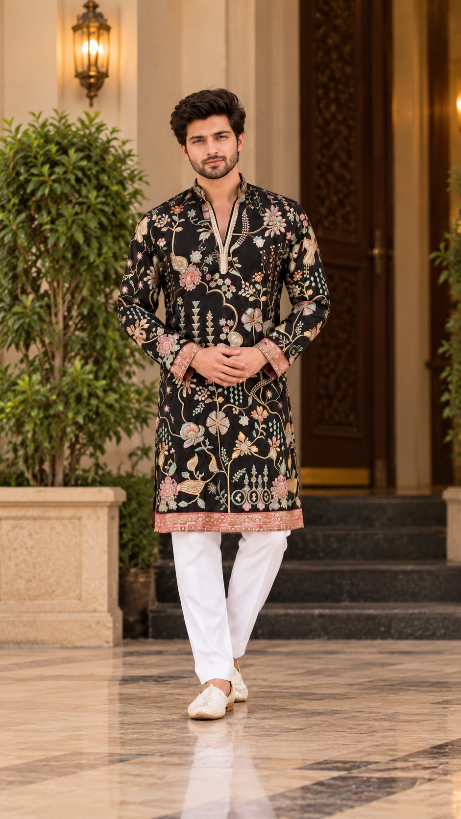 Floral Printed Short Kurta Set