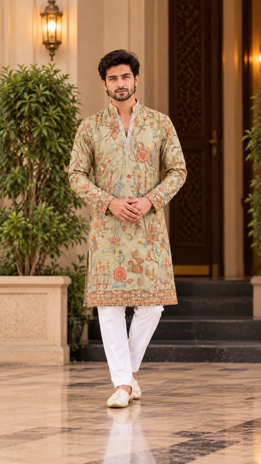 Floral Printed Short Kurta Set