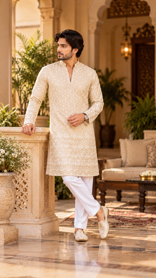 Floral Embroidered Kurta Set