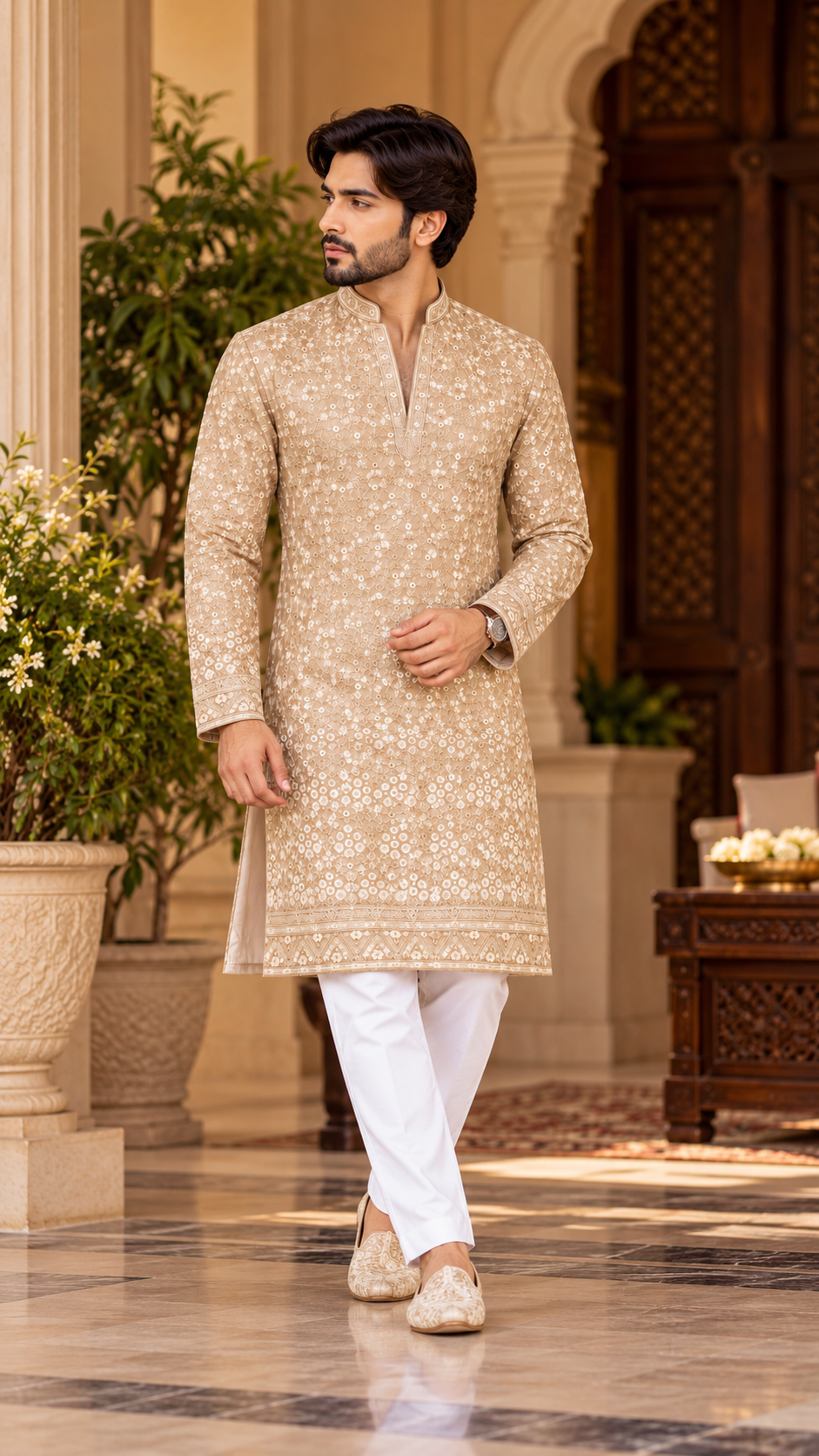 Floral Embroidered Kurta Set