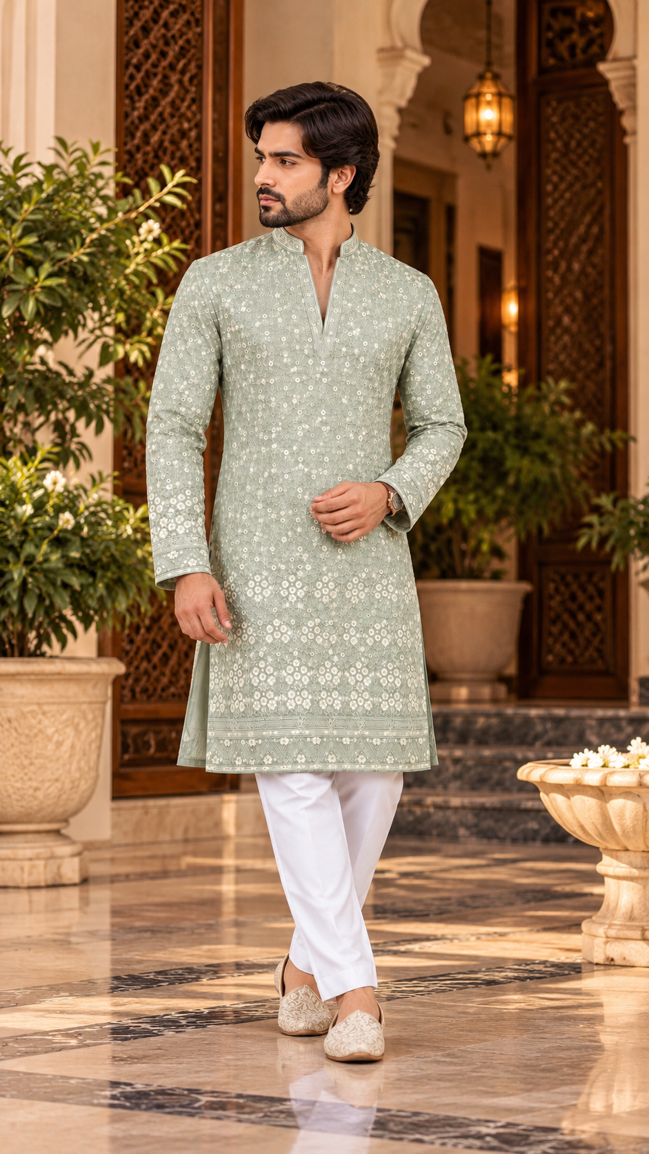 Floral Embroidered Kurta Set