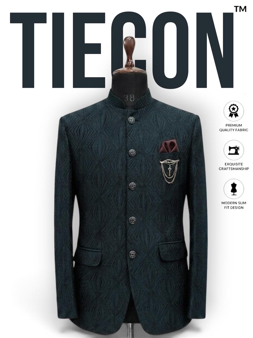 Textured Bandgala Suit
