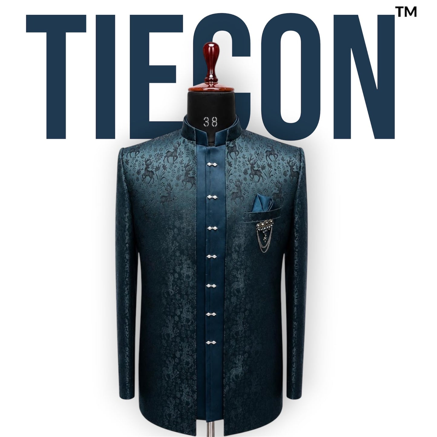Jacquard Bandgala Jackets Suit