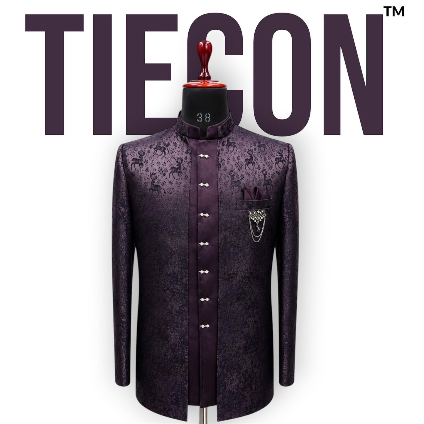 Jacquard Bandgala Jackets Suit