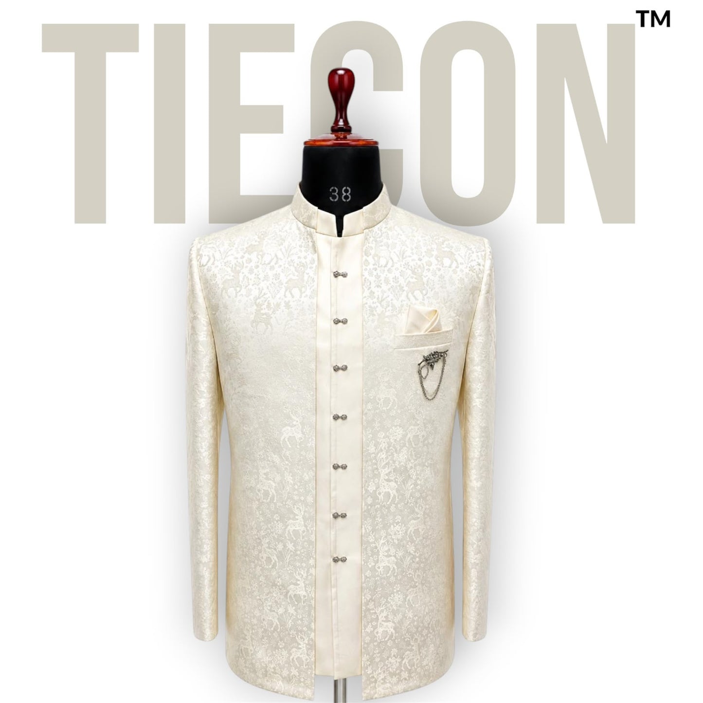 Jacquard Bandgala Jackets Suit