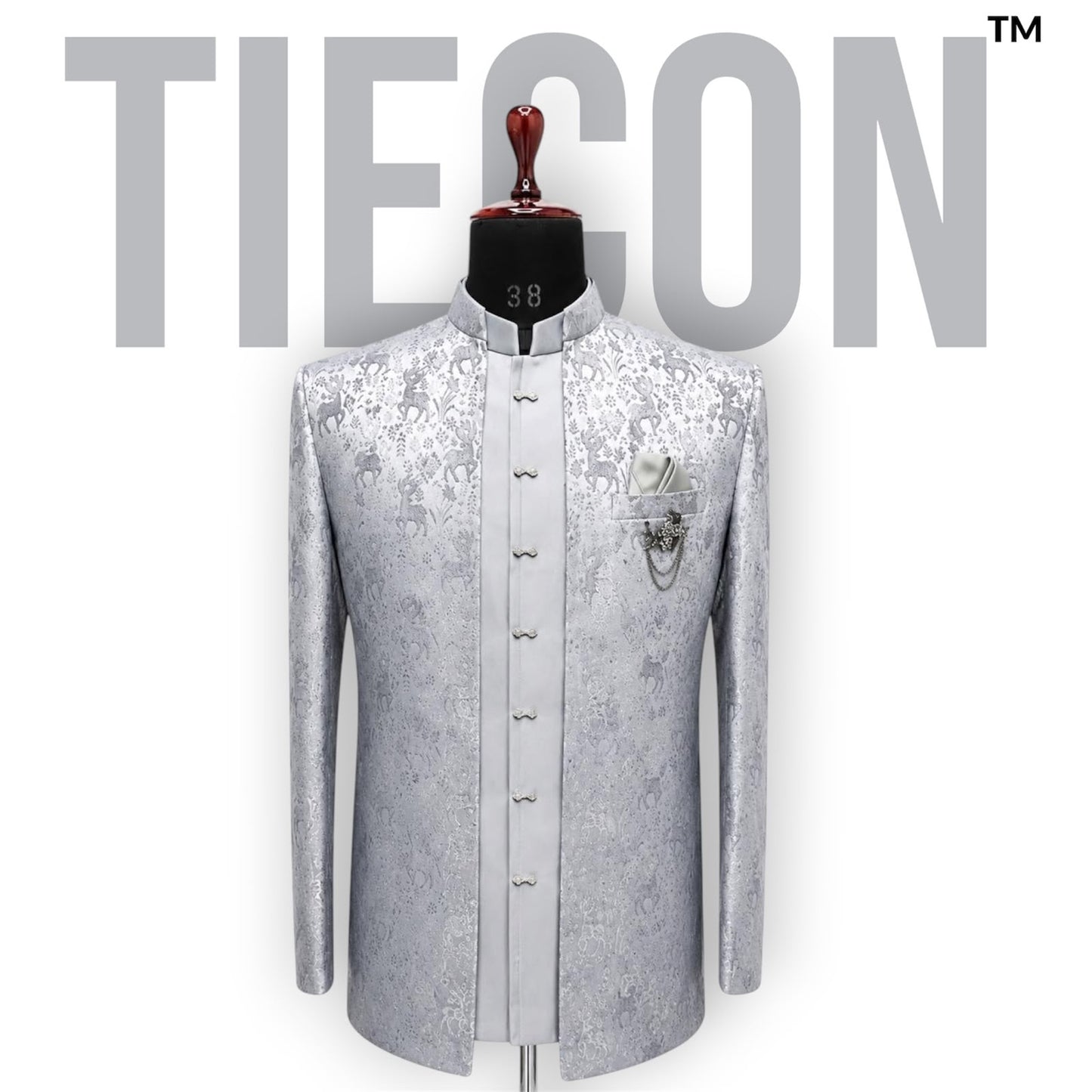 Jacquard Bandgala Jackets Suit