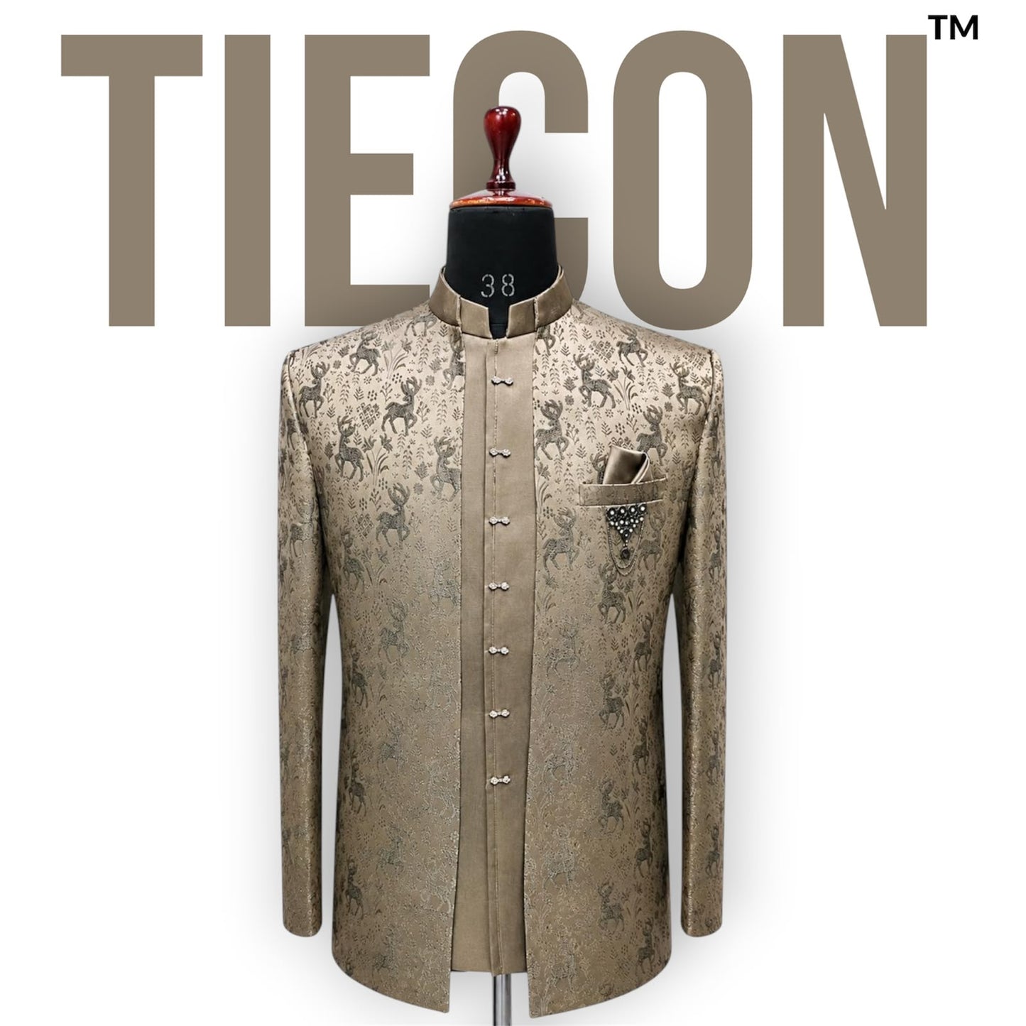 Jacquard Bandgala Jackets Suit