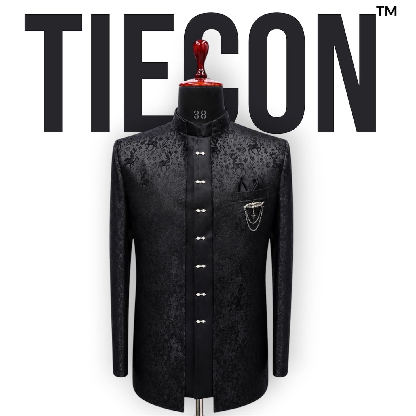 Jacquard Bandgala Jackets Suit