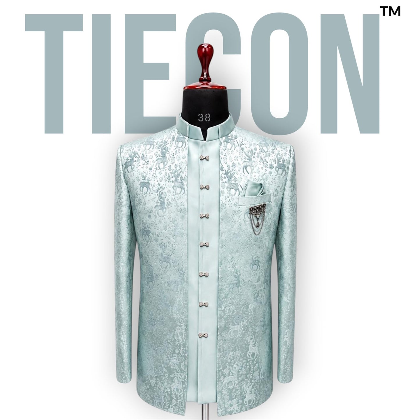 Jacquard Bandgala Jackets Suit