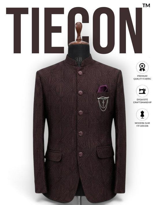 Textured Bandgala Suit
